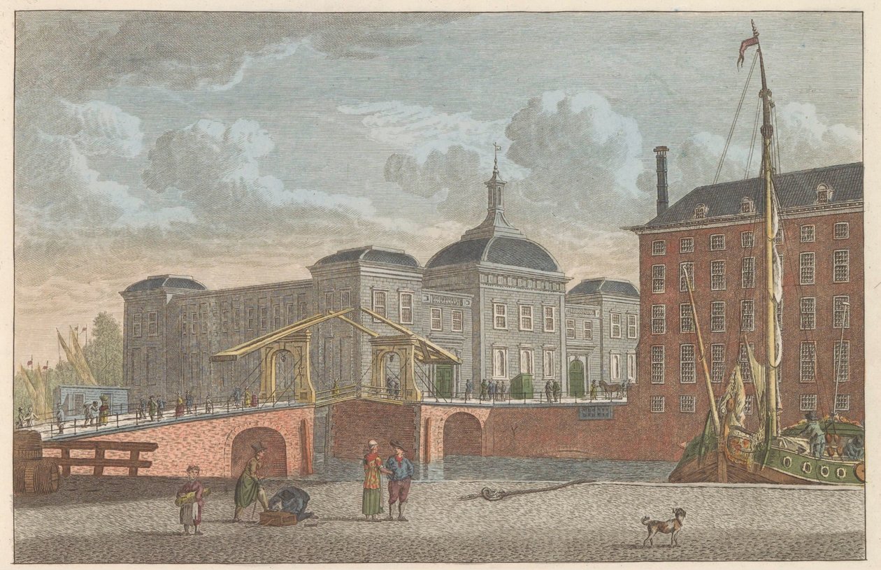 Beurs te Rotterdam, ca. 1790 Beurs te Rotterdam / The Stock Exchange in Rotterdam (título no objeto) de Carel Frederik Bendorp (I)