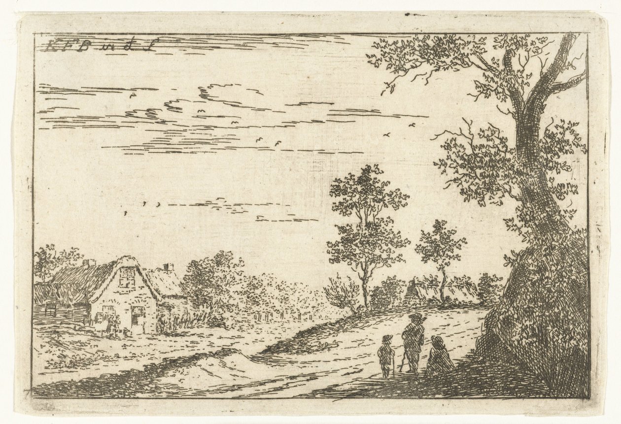 paisagem com fazenda Paisagens (título da série) de Carel Frederik Bendorp (I)