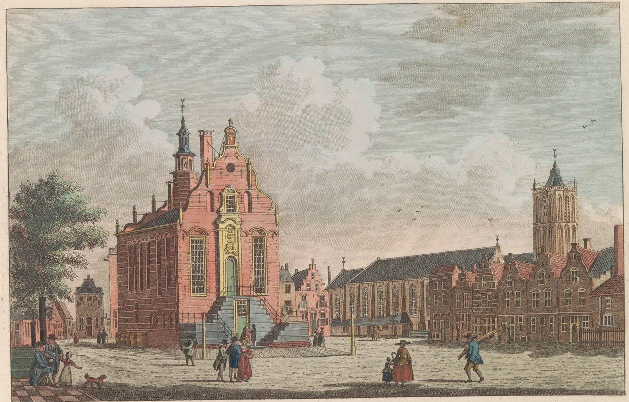 Mercado e Câmara Municipal de Schiedam, ca. 1790
Mercado e Câmara Municipal em Schiedam / Marché et hotel de ville à Schiedam (título sobre o objecto) de Carel Frederik Bendorp (I)