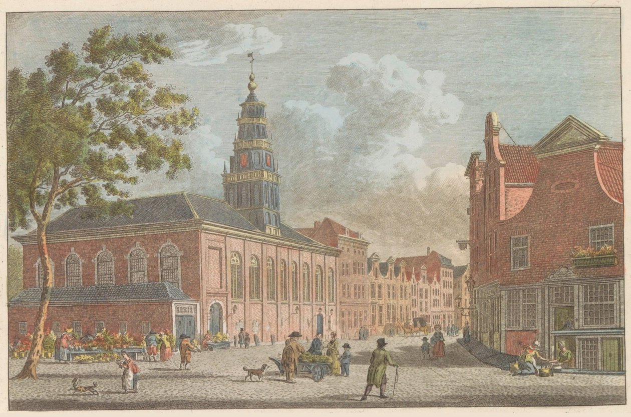 Igreja da Valônia em Roterdã, cerca de 1790 Igreja Francesa em Rotterdam / L
