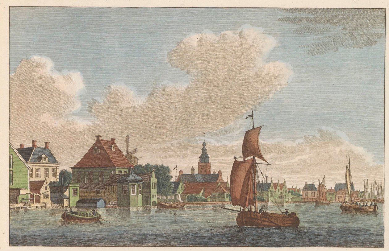 Westzaandam, cerca de 1790 O Binnen-Zaan para a igreja em West-Zaandam / Saan Interieur Prize du Coté de L