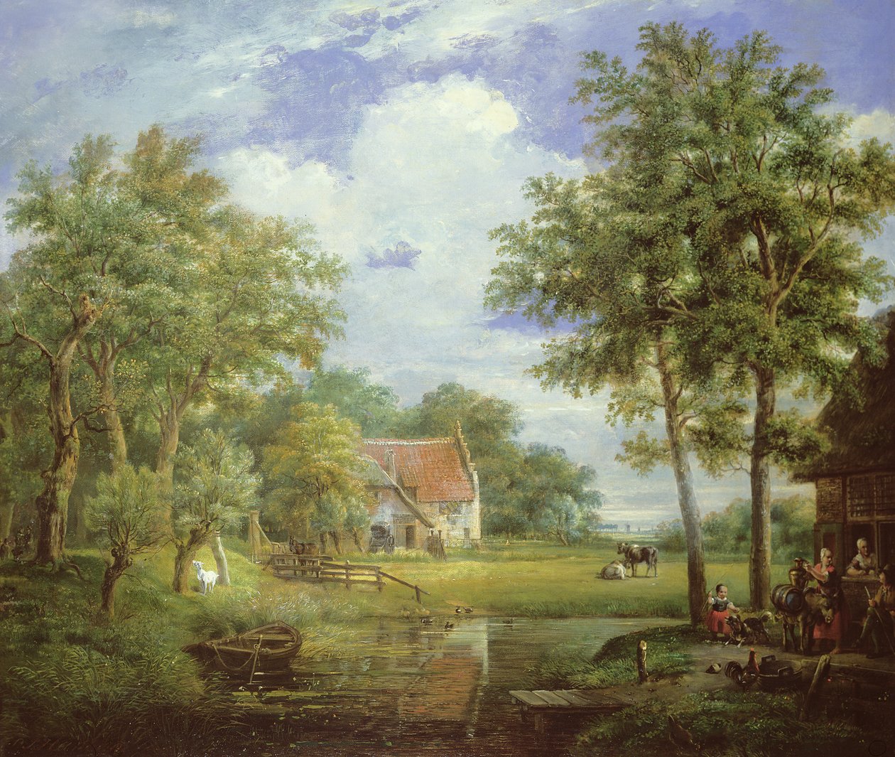Cena de fazenda holandesa de Carel Lodewijk Hansen