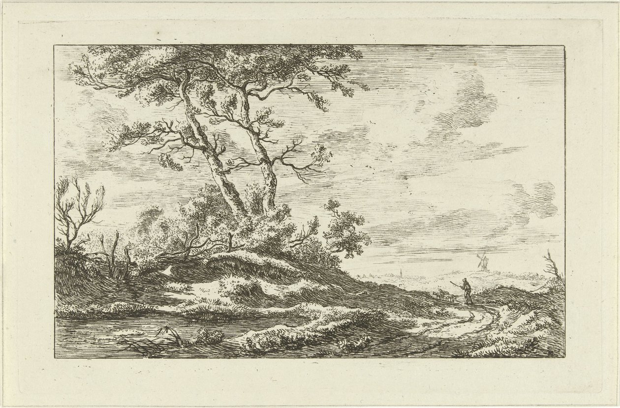 Pastor numa estrada de campo
Landscapes (a-f) (título da série) de Carel Lodewijk Hansen