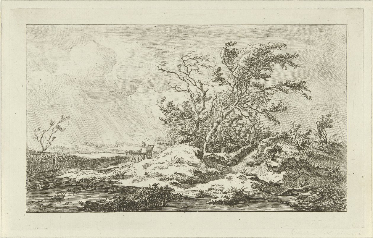Cavalo e carroça numa paisagem
Landscapes (A-F) (título da série) de Carel Lodewijk Hansen
