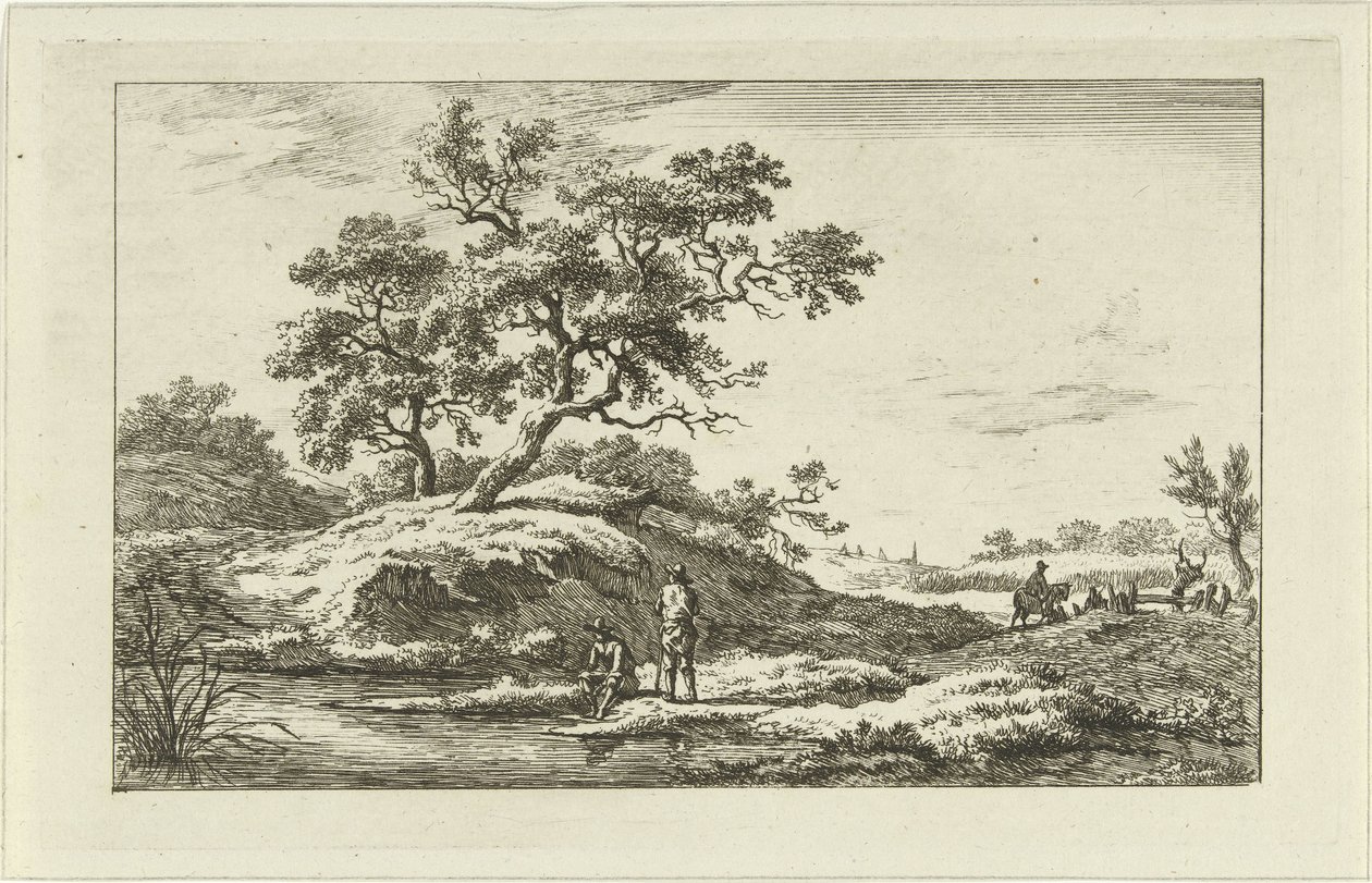 Viajantes à beira-mar Paisagens (a-f) (título da série) de Carel Lodewijk Hansen