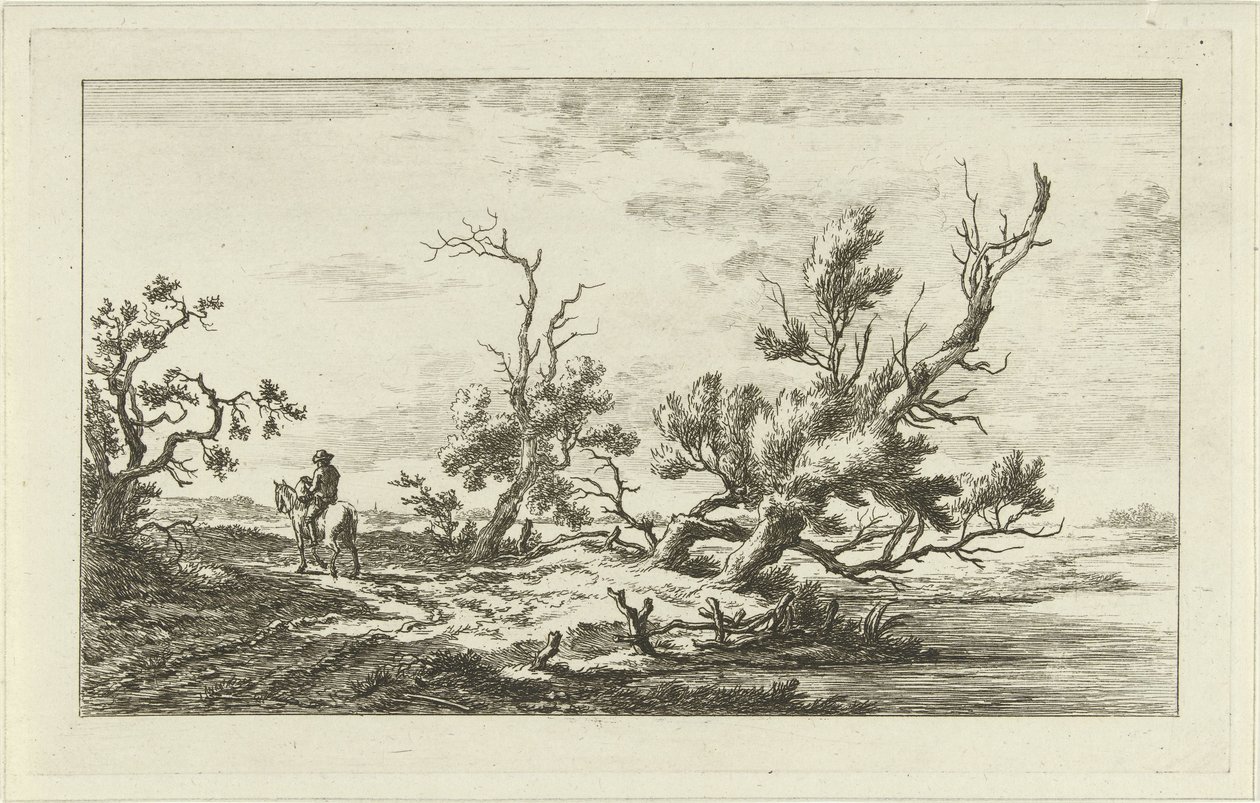 Cavaleiro numa paisagem
Landscapes (A-F) (título da série) de Carel Lodewijk Hansen