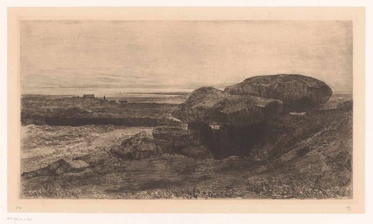 Anta de Rondossec na costa de Plouharnel de Carel Nicolaas Storm van 