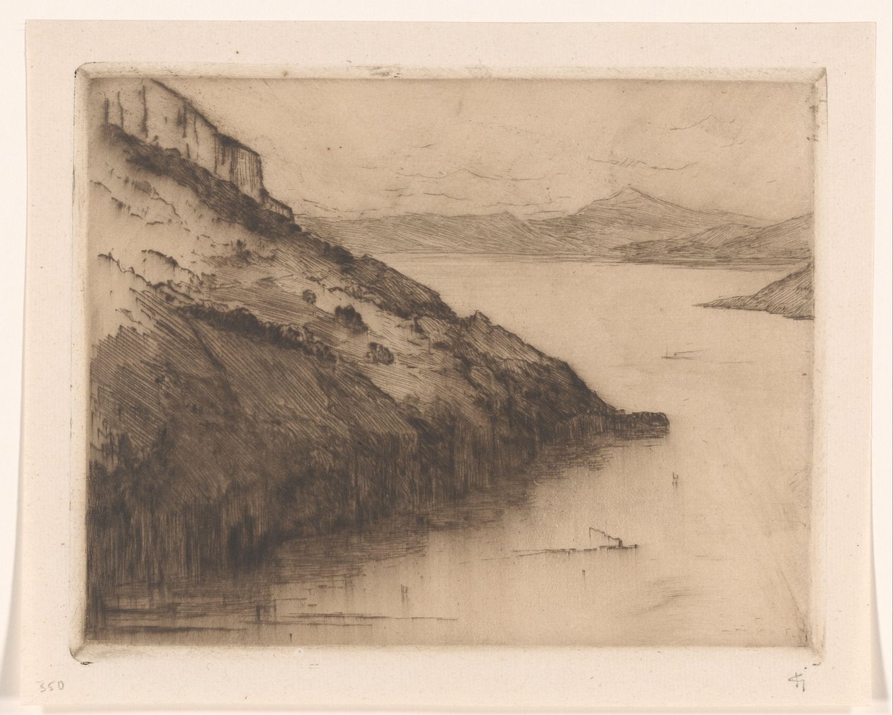 Vista do Lago Lucerna vista de Axenstein de Carel Nicolaas Storm van 