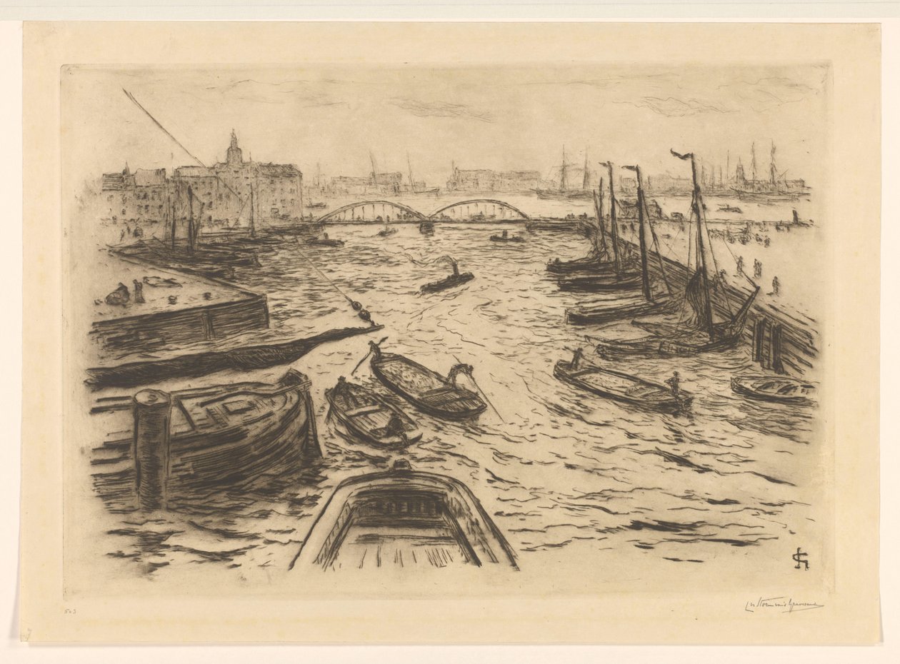 Vista do porto de Carel Nicolaas Storm van 