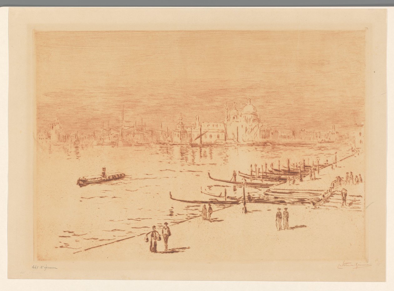 Cais com andarilhos em Veneza de Carel Nicolaas Storm van 