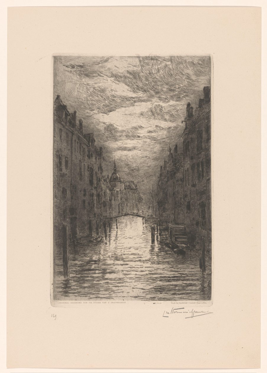 Canal em Dordrecht à noite
Dordrecht. Canal, effet de soir (título original) de Carel Nicolaas Storm van 