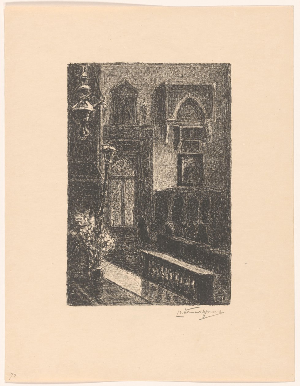 Interior da igreja em Veneza de Carel Nicolaas Storm van 