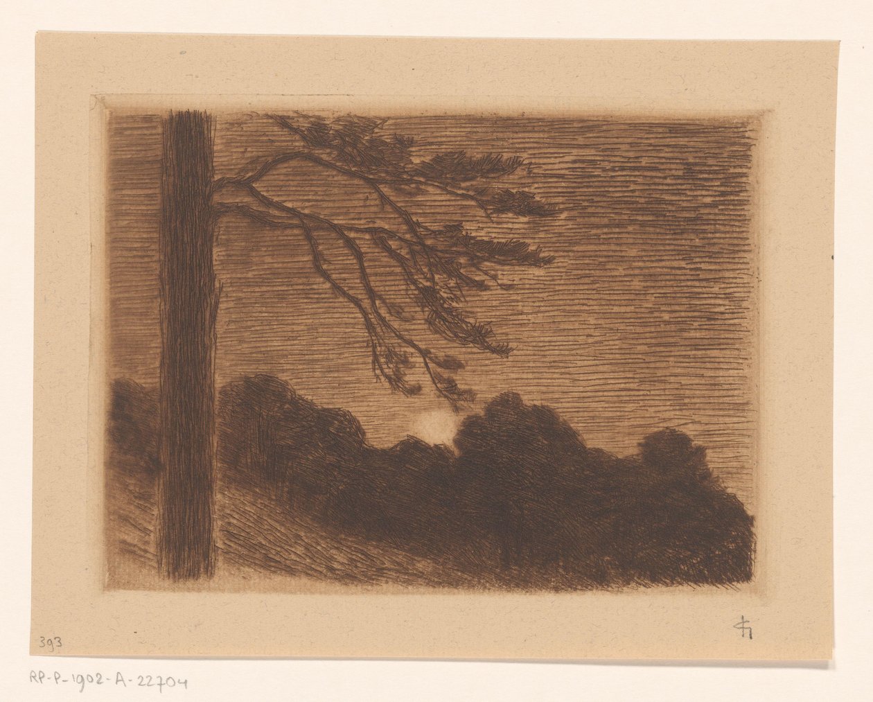 Paisagem com lua nascente de Carel Nicolaas Storm van 