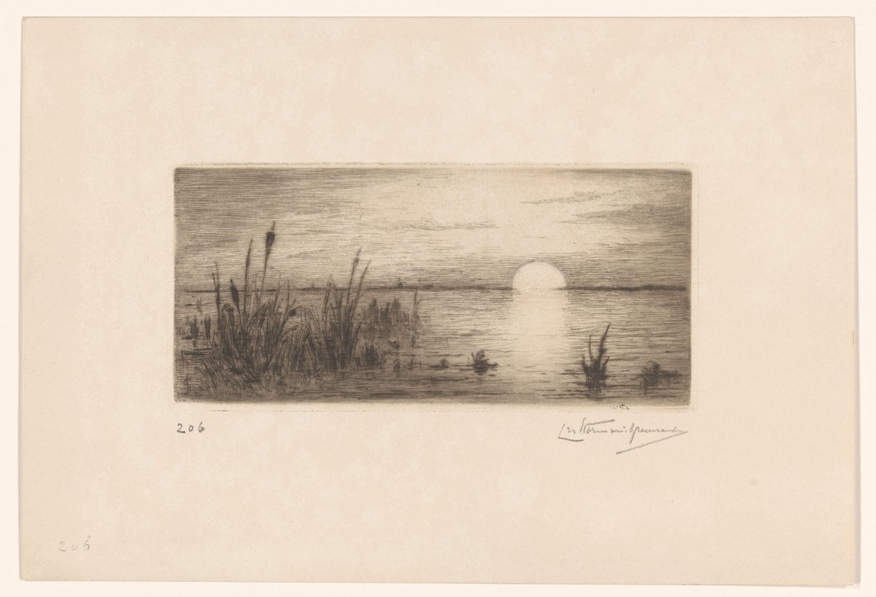 Pôr-do-sol de Carel Nicolaas Storm van 
