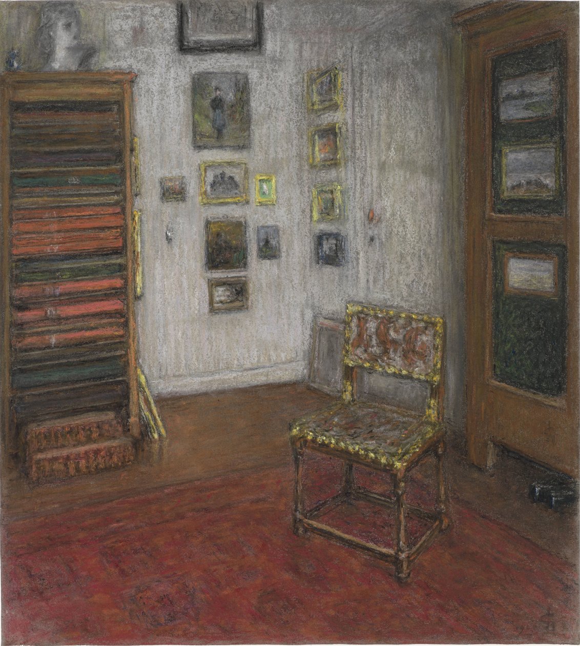 Canto do estúdio com cadeira e gabinete de arte, Haia, Nieuwe Schoolstraat 28 de Carel Nicolaas Storm van 