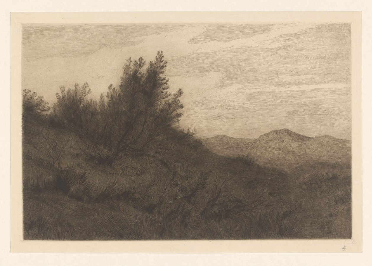 paisagem de dunas Les dunes em Zandvoort (título original) de Carel Nicolaas Storm van 