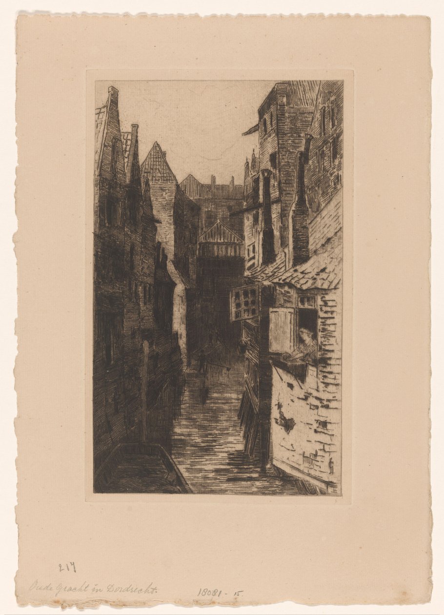 Canal em Dordrecht Old Canal em Dordrecht (título no objeto) de Carel Nicolaas Storm van 