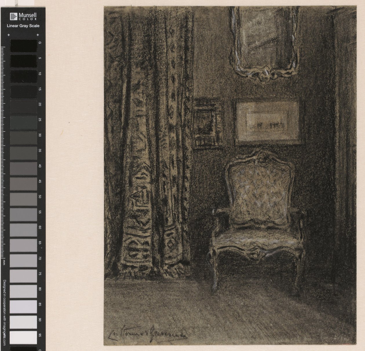 Kamerinterieur na Rue du Trône 190 te Brussel de Carel Nicolaas Storm van 