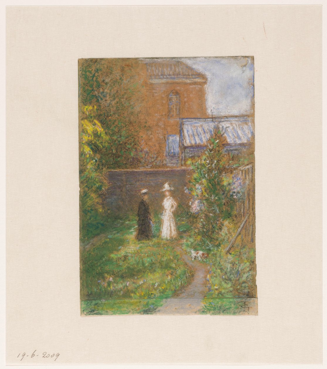 Gravesande-Clifford da Sra. Storm van e sua filha no jardim de Carel Nicolaas Storm van 