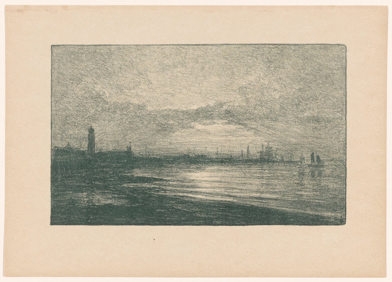 Zeehaven bij avond
Declínio do dia (título sobre o objecto) de Carel Nicolaas Storm van 