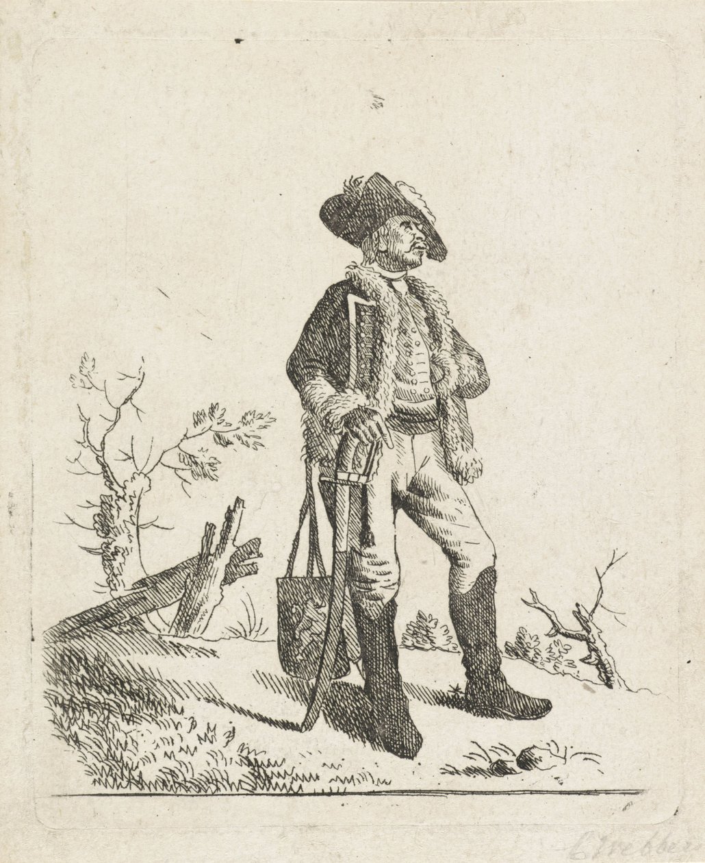 Paisagem com um soldado de Carel Webbers