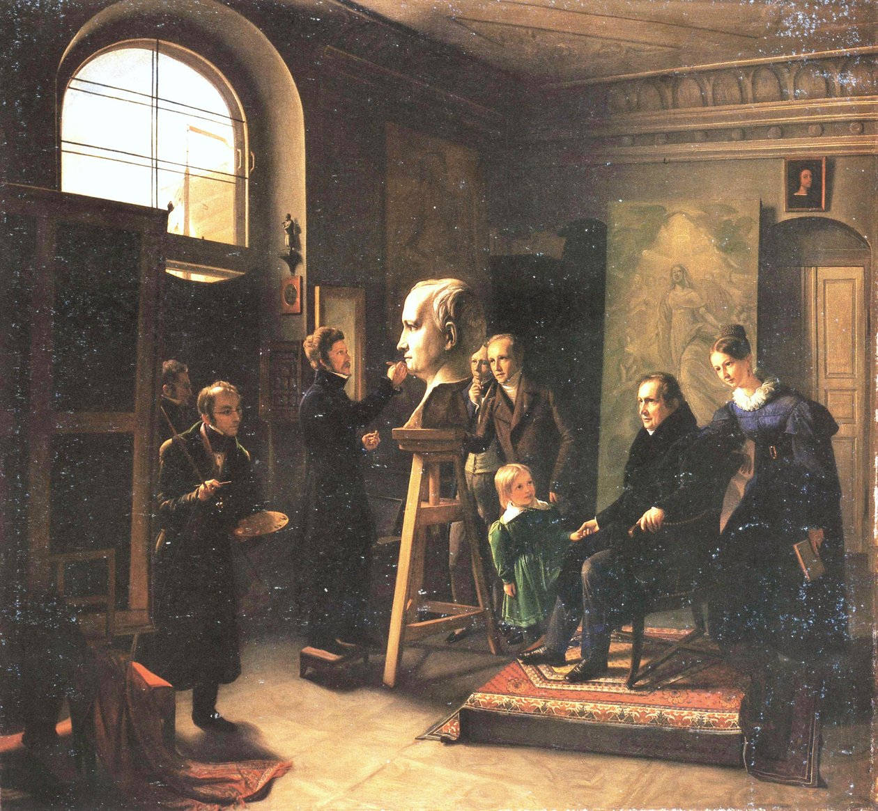 Ludwig Tieck sentado ao escultor de retrato David d&39;Angers de Carl Christian Vogel von Vogelstein