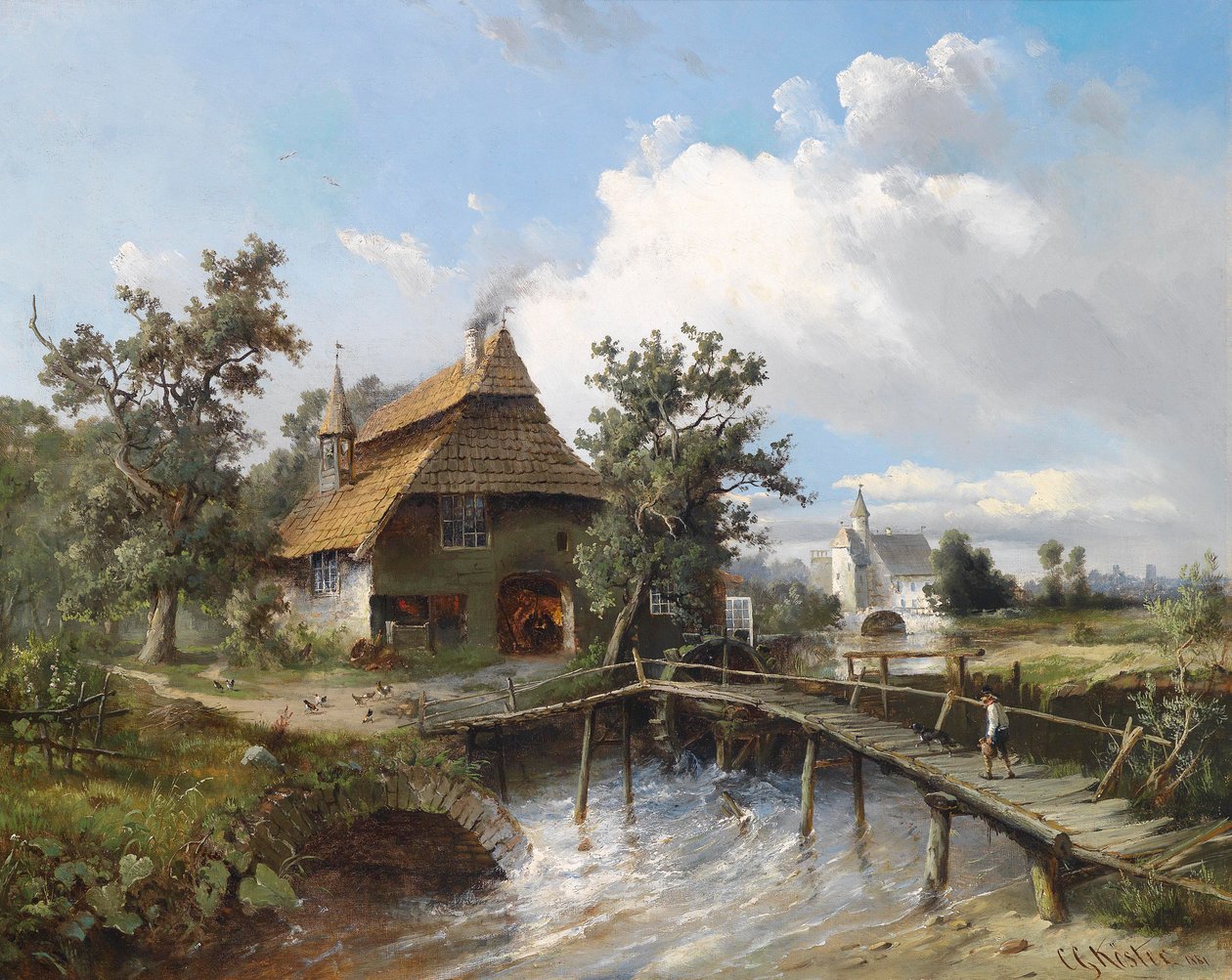 Ferreiro no riacho de Carl Georg Köster