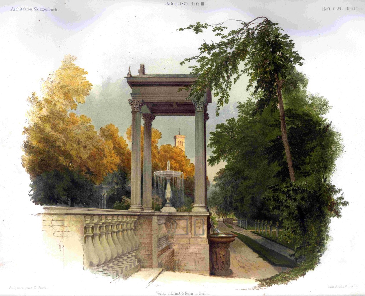 Fontainen-Anlage em Sanssouci, Potsdam de Carl Graeb
