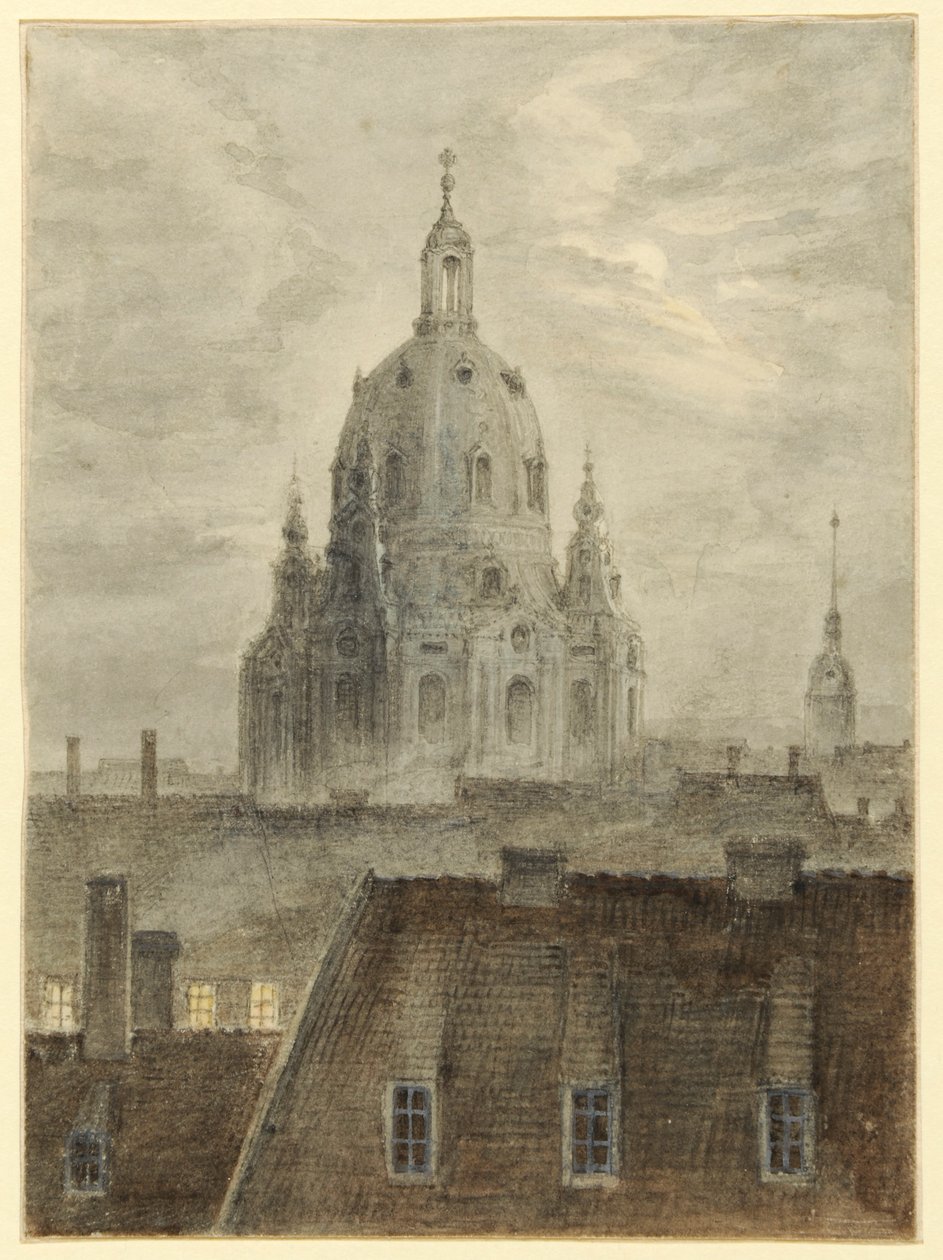A Frauenkirche em Dresden de Carl Gustav Carus