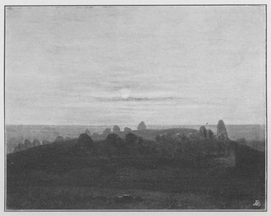 Um Hunengrab ao luar de Carl Gustav Carus
