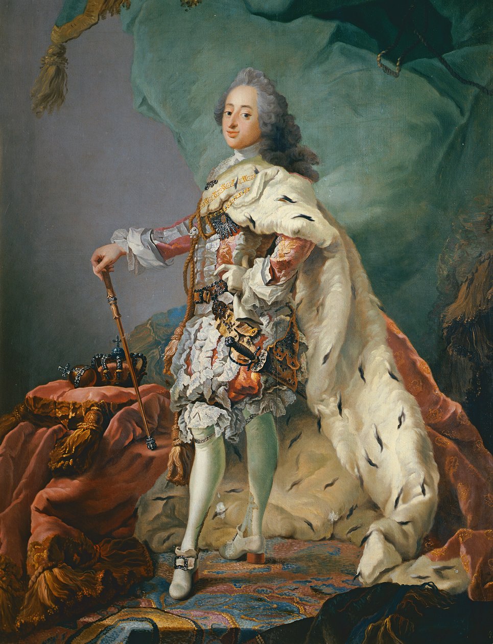 Retrato de Frederico V, 1749 de Carl Gustaf Pilo