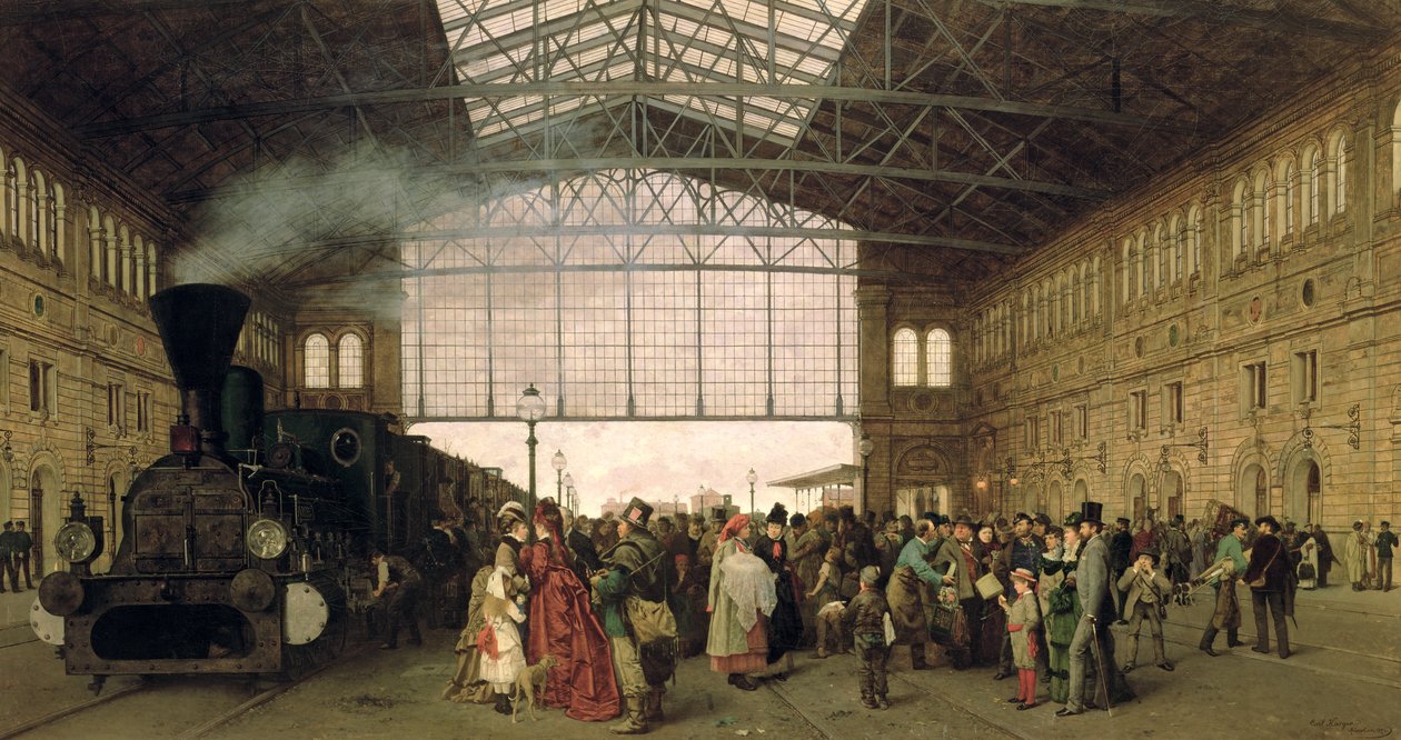 Estação Ferroviária Noroeste, Viena, 1875 de Carl Karger
