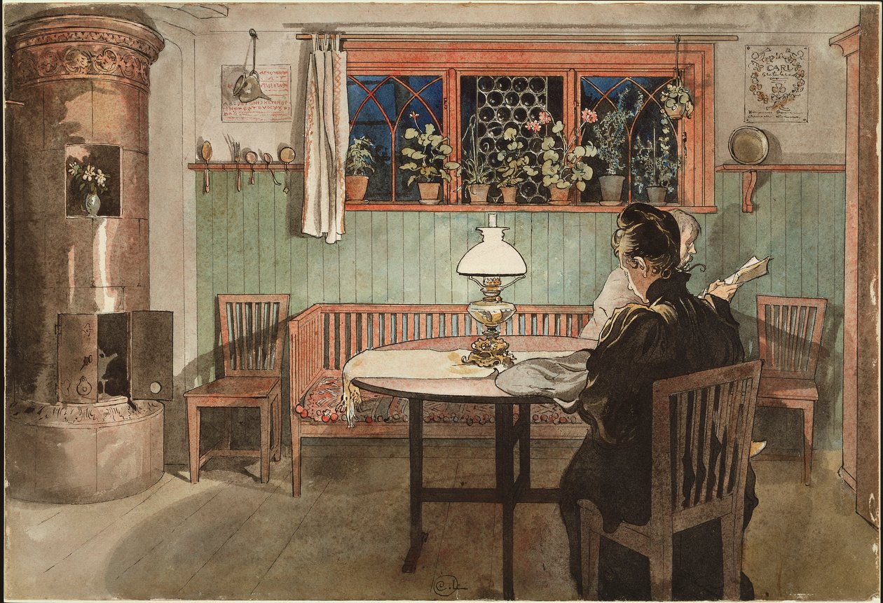 Quando as crianças foram para a cama de Carl Larsson