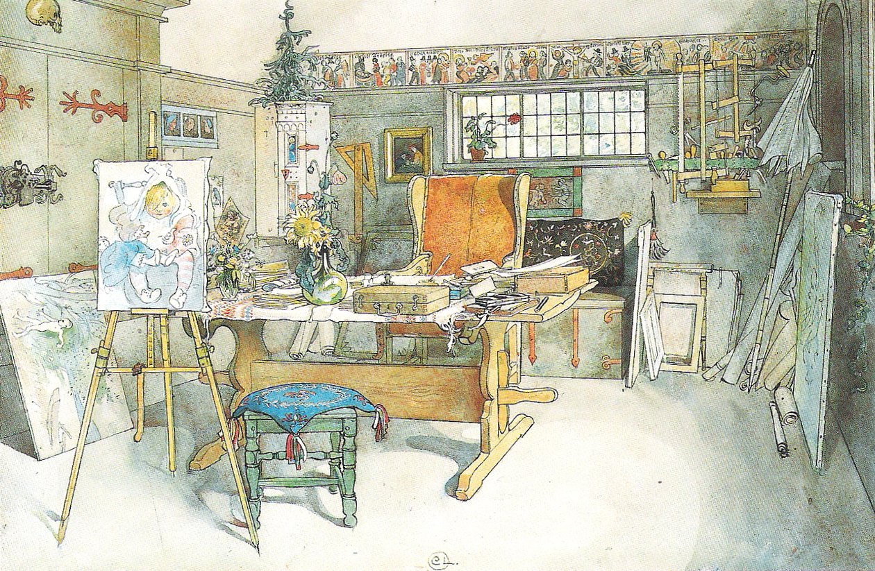 O estúdio, meio de Carl Larsson