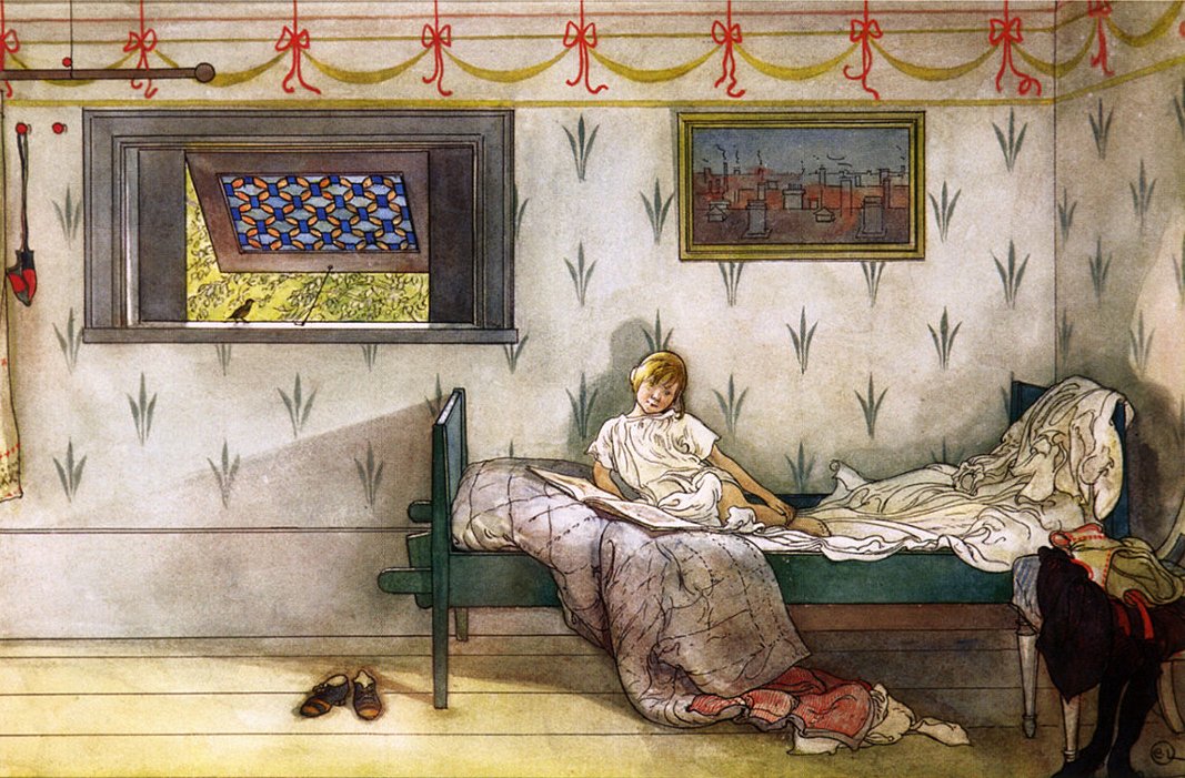 Cock-a-doodle-doo, seus sete horas de Carl Larsson