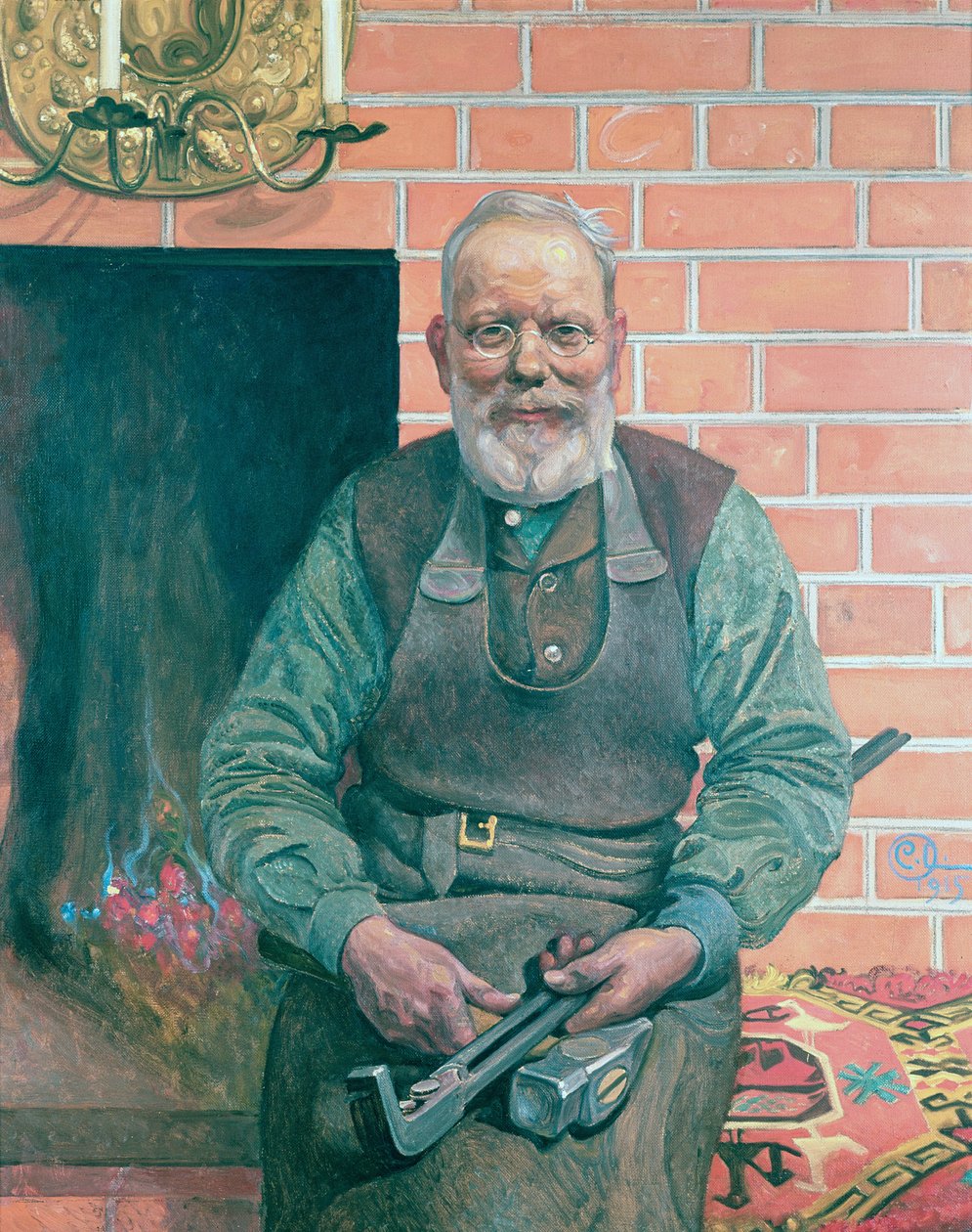 Erik Erikson, o ferreiro de Carl Larsson