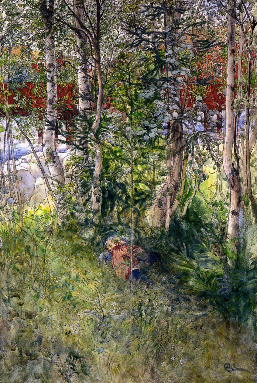 Cochilo no verde de Carl Larsson