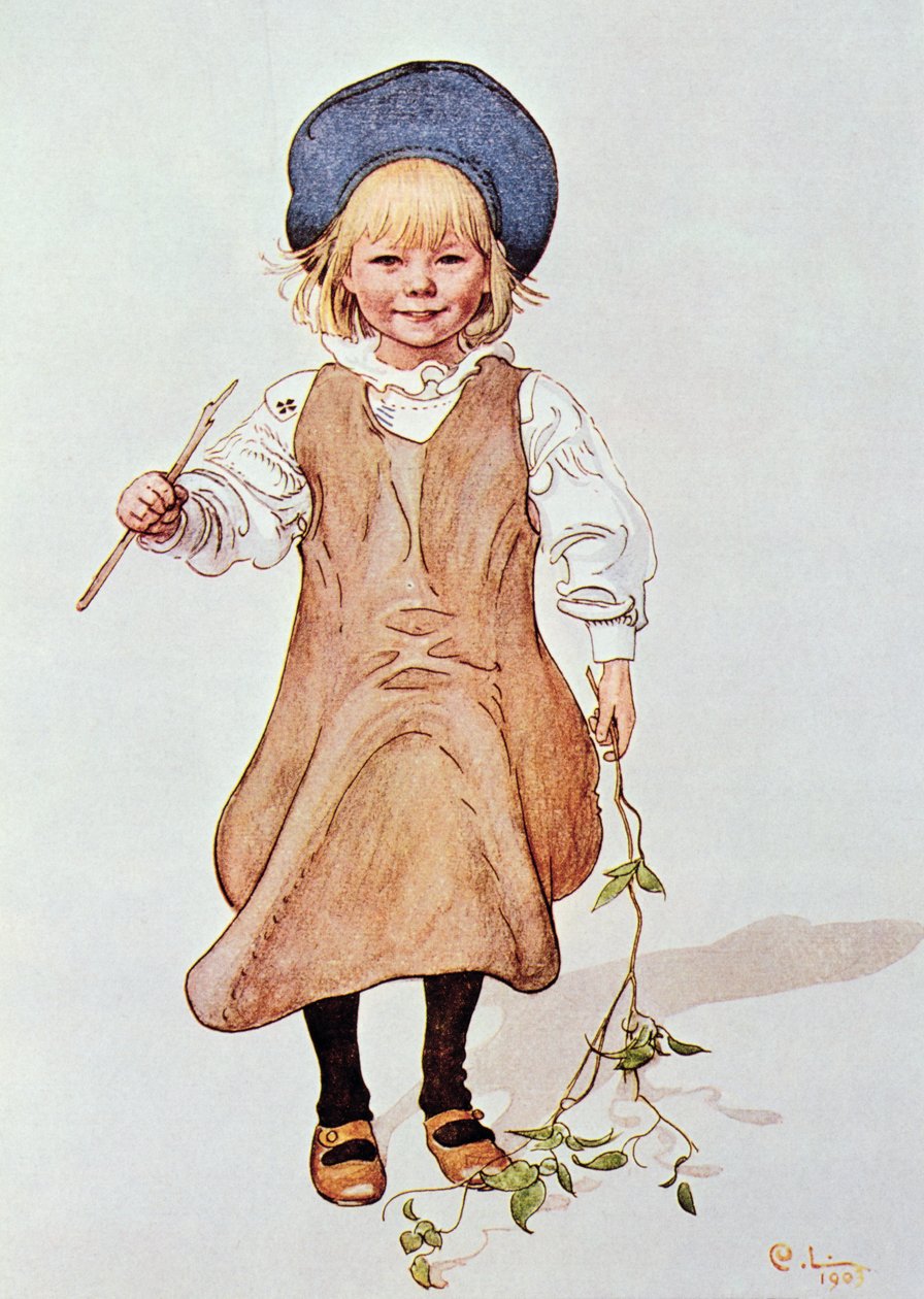 Retrato de uma jovem garota, 1903 de Carl Larsson