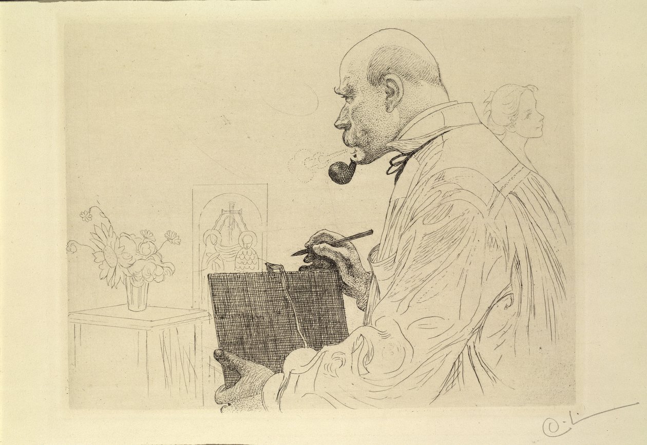 Auto-retrato, c.1912 de Carl Larsson