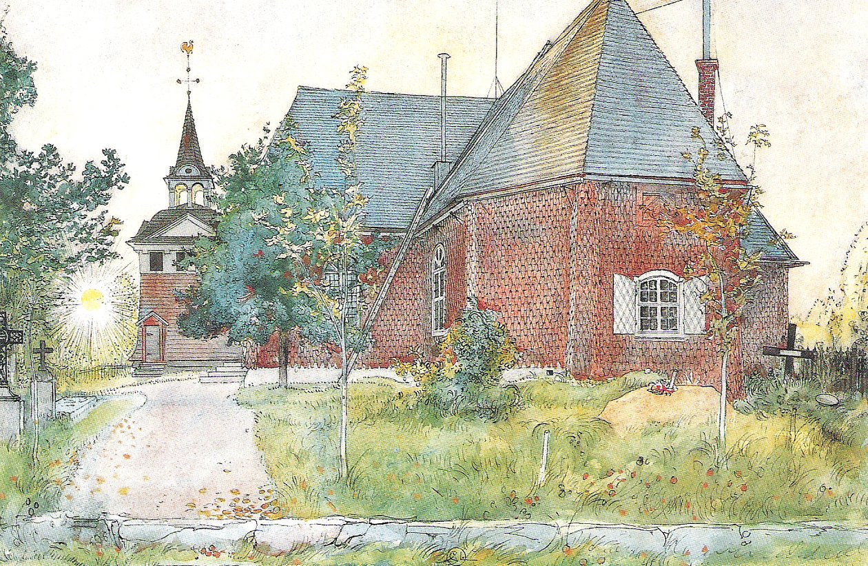 Antiga igreja de Sundborn de Carl Larsson