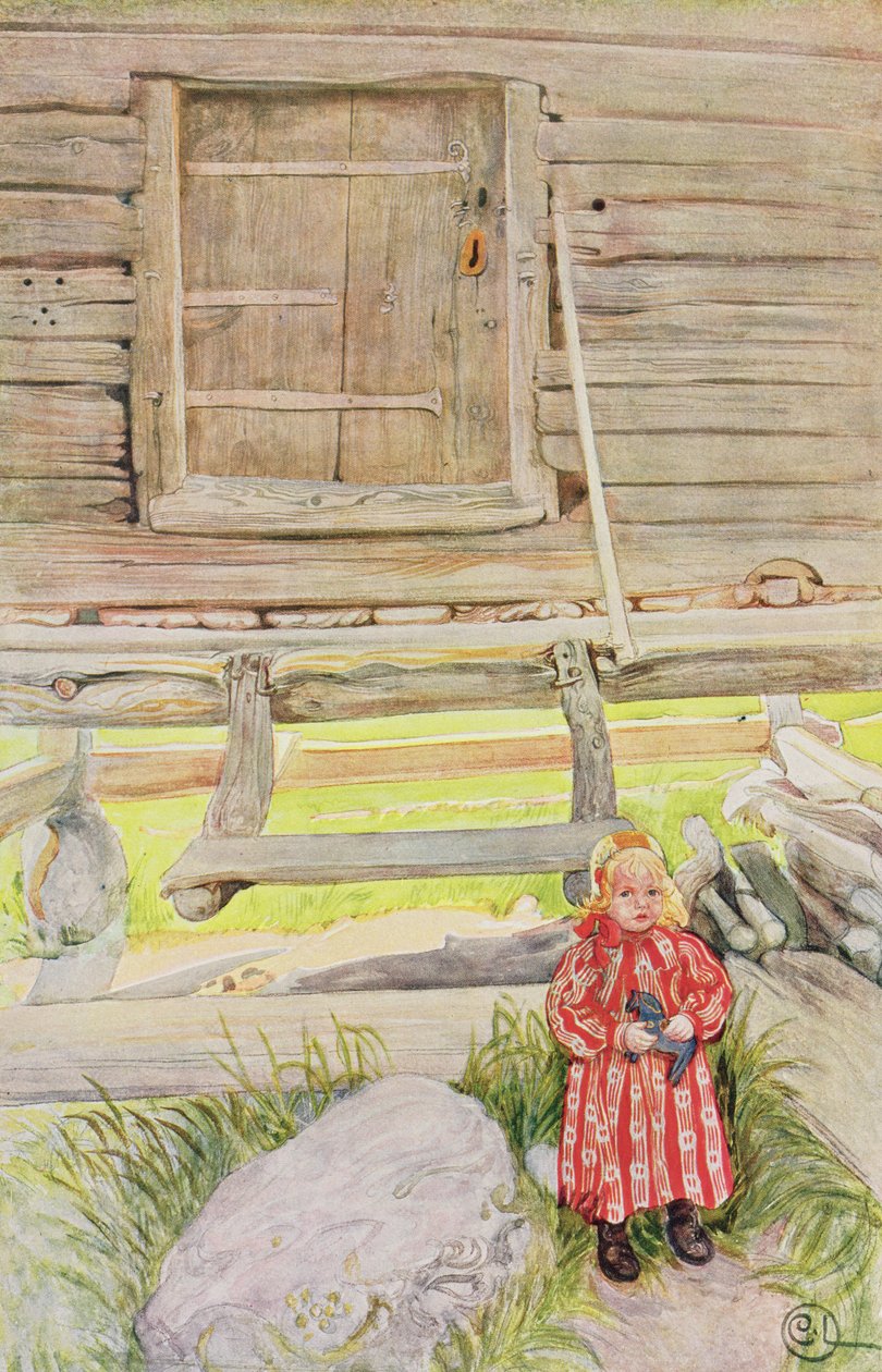 The Old Lodge, de um portfólio impresso comercialmente, publicado em 1939 (litografia colorida) de Carl Larsson