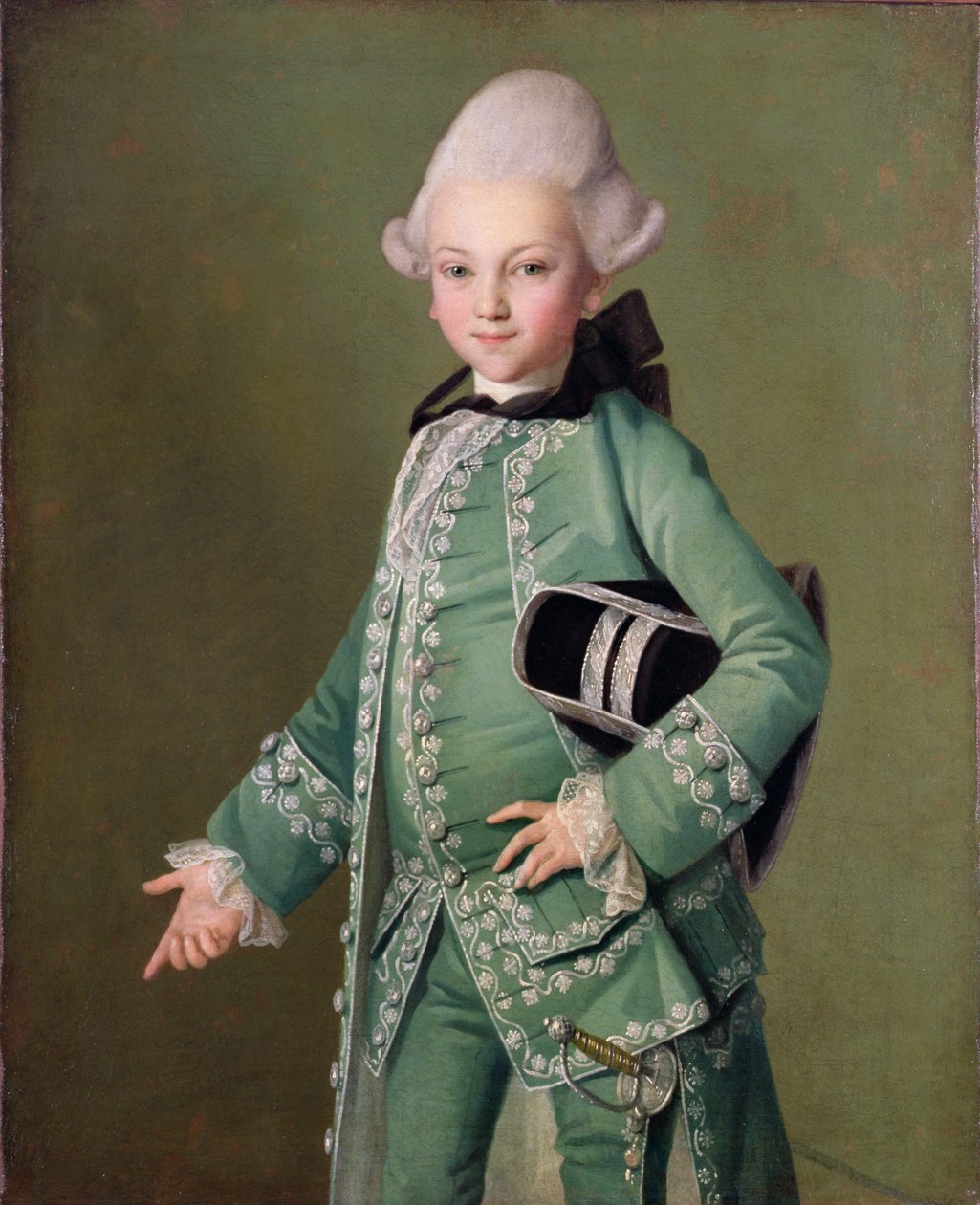 Retrato do conde Bobrinsky (1762-1813) como uma criança, 1769 de Carl Ludwig Christinek