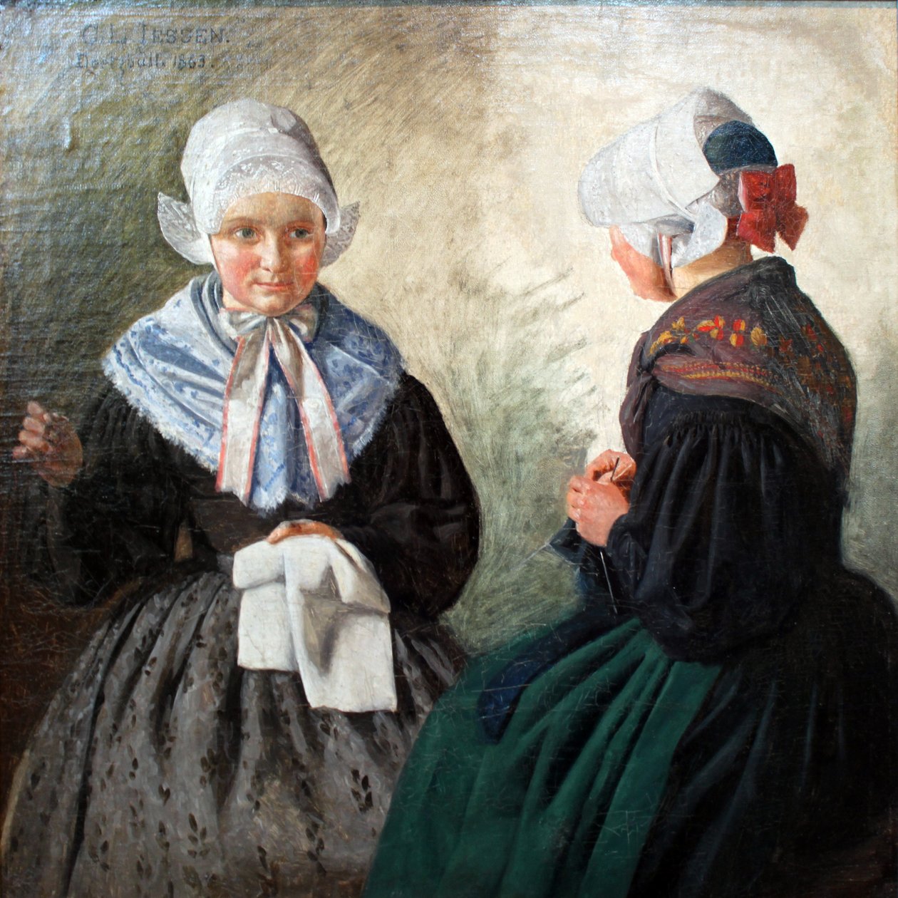 Dois camponeses friesianos de Carl Ludwig Jessen