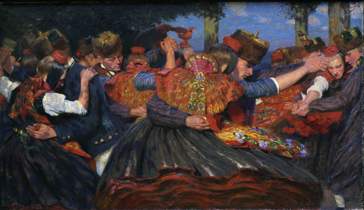 Dança schwalm de Carl Ludwig Noah Bantzer
