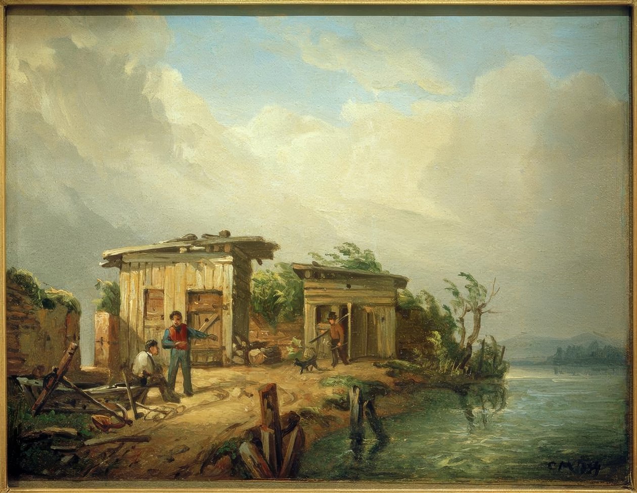 C. Morgenstern, cabanas de pescadores no Mainlustinsel de Carl Morgenstern
