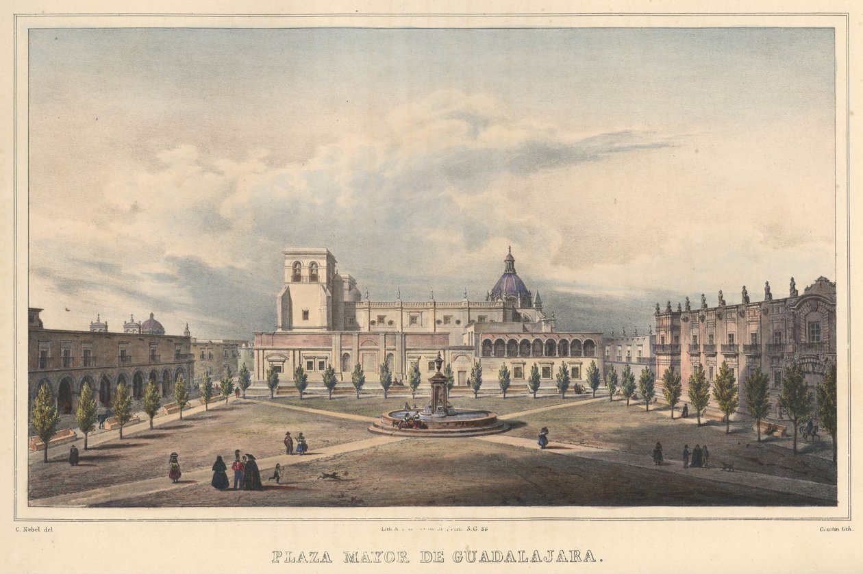 Plaza Mayor De Guadalajara de Carl Nebel