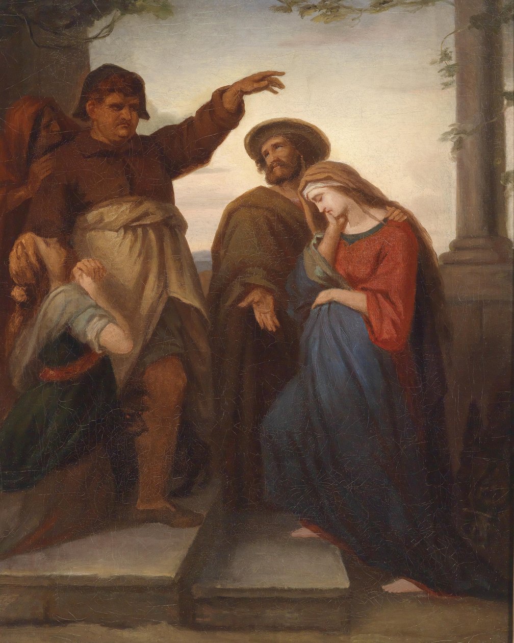 José e Maria em busca de albergues de Carl Rahl