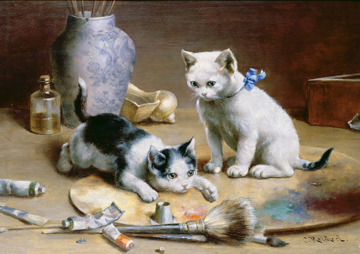 Assistentes de estúdio (painel) de Carl Reichert