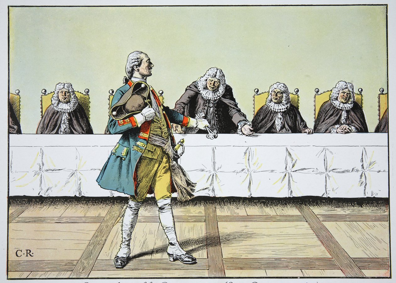 O diplomata Burgermeister, final de dezembro de 1740 de Carl Röchling