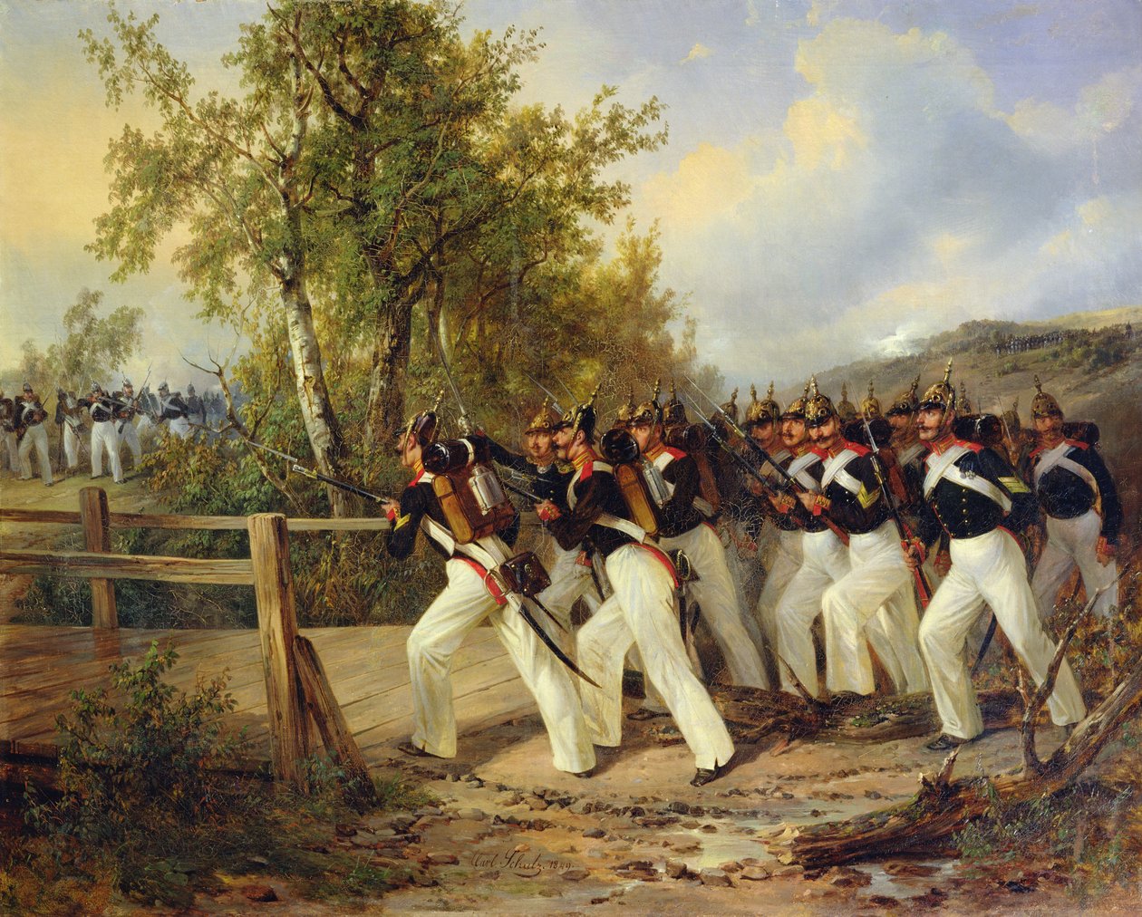 Uma cena da vida do soldado, 1849 de Carl Friedrich Schulz